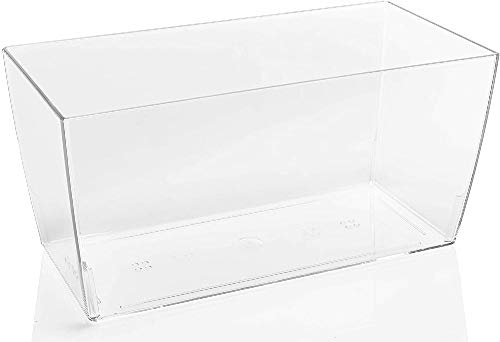 Teraplast Maceta 10447030, 30 x 15 x 14 cm, Transparente