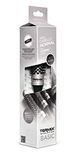 Termix Evolution Basic Ø28-. Cepillo térmico redondo con fibra ionizada de alto rendimiento, especial para cabellos de grosor medio. Disponible en 8 diámetros y en formato Pack.