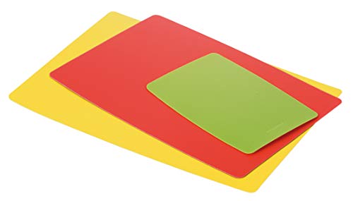 Tescoma 378878 Jgo 3 Tablas De Cortar Flexibles Presto, Verde, Rojo, Amarillo