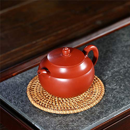 Tetera Outlets Grande roja de la Tetera del Mineral de fábrica Yu Hu Jun Famoso Hecho a Mano Tetera de té de Kung Fu Tetera de Porcelana (Color : Big Red Pouch)