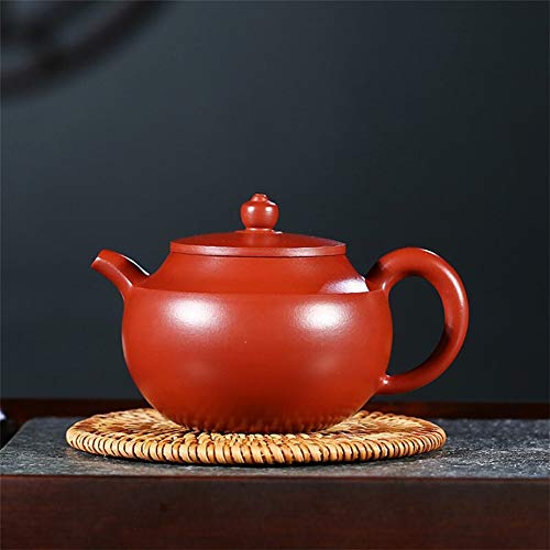 Tetera Outlets Grande roja de la Tetera del Mineral de fábrica Yu Hu Jun Famoso Hecho a Mano Tetera de té de Kung Fu Tetera de Porcelana (Color : Big Red Pouch)