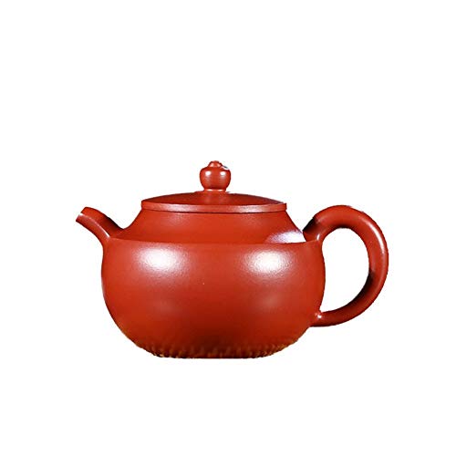 Tetera Outlets Grande roja de la Tetera del Mineral de fábrica Yu Hu Jun Famoso Hecho a Mano Tetera de té de Kung Fu Tetera de Porcelana (Color : Big Red Pouch)