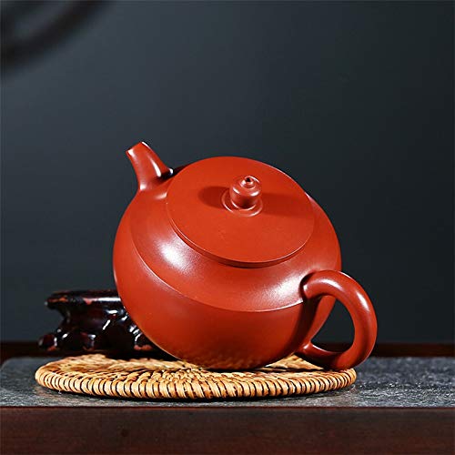 Tetera Outlets Grande roja de la Tetera del Mineral de fábrica Yu Hu Jun Famoso Hecho a Mano Tetera de té de Kung Fu Tetera de Porcelana (Color : Big Red Pouch)