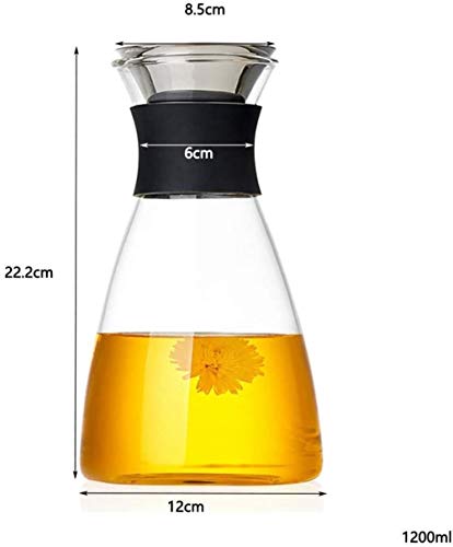 Tetera Resistencia hervidor de agua 1800 ml de cristal de la jarra grande de elevada capacidad calorífica espesada alta borosilicato jarra for Hot o botella de agua helada de grado superior for el té