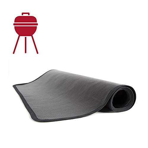 TEXFIRE - Alfombra ignífuga Doblecara, protector de suelo para barbacoa y parrilla (100x50 cm)