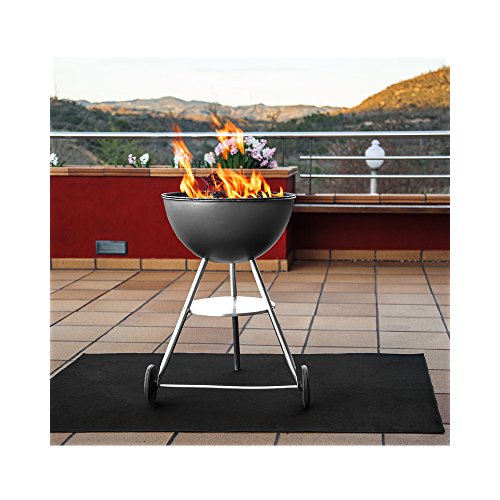 TEXFIRE - Alfombra ignífuga Doblecara, protector de suelo para barbacoa y parrilla (100x50 cm)