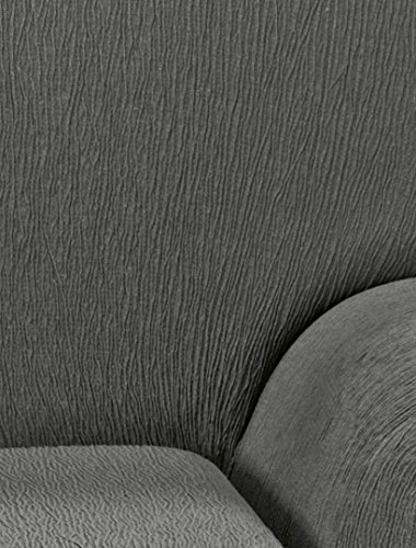 textil-home - Funda de Sillón Elástica Relax Completo Marian, Funda para Sofa - Tamaño 1 Plaza Desde 70 a 100Cm. Color Gris