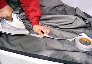 Textile Repair Tape Gore Seam Sealing Waterproof DIY Iron Fix Outdoor Jacket Gear Clothing (Black)