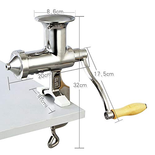TFCFL Exprimidor manual para hierbas salvajes, hierba, hierba, zumo, zumo, exprimidor manual, acero inoxidable 304, 2 filtros de acero inoxidable