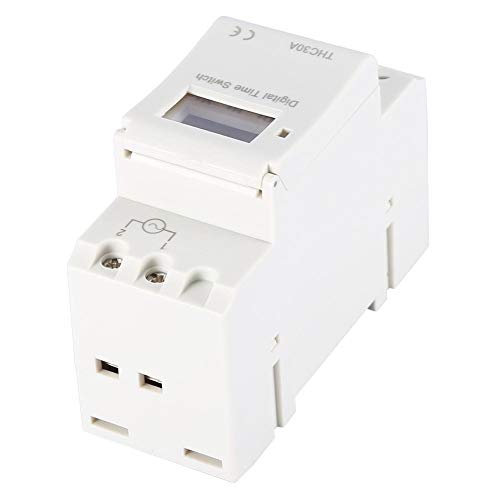 THC Nuevo temporizador programable Interruptor de tiempo Relé digital LCD DIN 30A RAIL AC-DC 12/24/110 / 220V(12V)