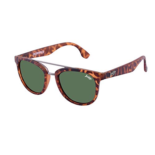 The Indian Face Gafas de Sol Doble Puente Noosa, Unisex Color Carey Lente Verde Botella