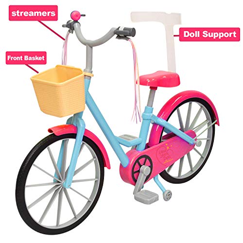 The New York Doll Collection E133-Bicicleta para muñecas de 45,7 cm, multicolor (E133) , color/modelo surtido