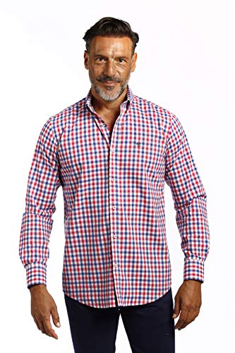 THE TIME OF BOCHA Camisa Hombre Cuadros Multicolor x-Large