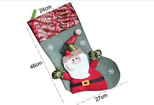 thematys Calcetín de Navidad Medias para Rellenar y Colgar en 10 diseños Diferentes - la decoración navideña (10)