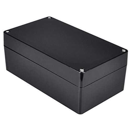 Therlan - Caja de plástico impermeable para proyectos (ABS IP65, 158 x 90 x 60 mm), color negro