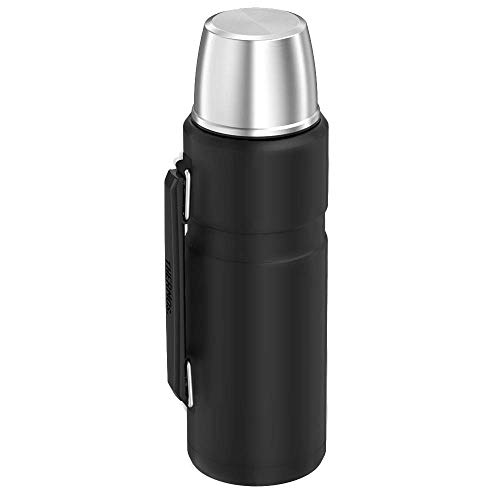 THERMOS Isolierflasche King - Frasco, Color Negro Mate, Talla 1.2 Liter