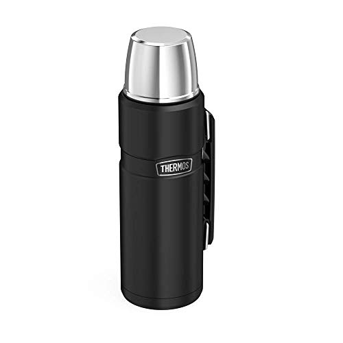 THERMOS Isolierflasche King - Frasco, Color Negro Mate, Talla 1.2 Liter