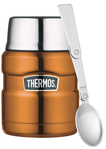 THERMOS - Recipiente para Alimentos de Acero Inoxidable de 0,47 l. Medidas: 9,3 x 9,3 x 14,2 cm. Color Cobre