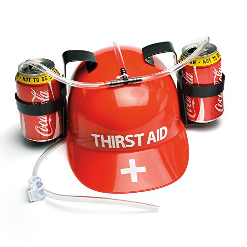 Thirst Aid Helmet PT7290 - Casco con reposalatas y pajitas, varios colores - Casco Porta Latas Thirst Aid , color/modelo surtido