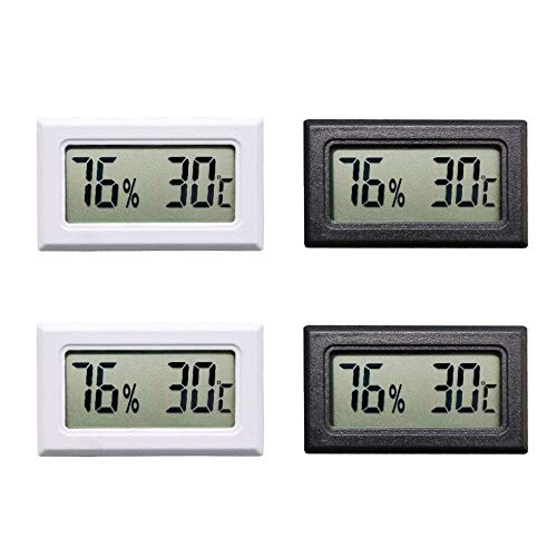 Thlevel Mini Termómetro Higrómetro Digital Interior de Temperatura y Humedad (4 PCS)