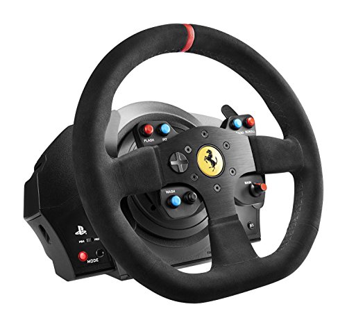 Thrustmaster T300 Ferrari Integral Alcantara Edition - Volante para PS4/PS3/PC, Force Feedback, 3 pedales, Licencia Oficial Ferrari