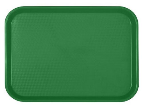 Thunder Group Rectangular Plastic Fast Food Tray, 10-1/2 by 13-5/8-Inch, Green by Thunder Group