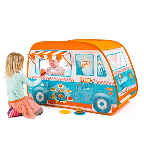 Tienda de campaña para niños, diseñada como un camión alimentario/helado o furgoneta, para niñas/niños