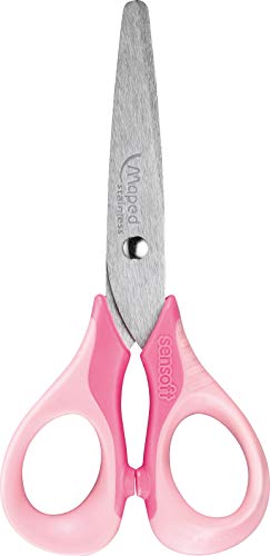 TIJERAS SENSOFT COLORES VARIADOS PASTEL 13CM BLISTER. MAPED 484213