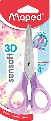 TIJERAS SENSOFT COLORES VARIADOS PASTEL 13CM BLISTER. MAPED 484213