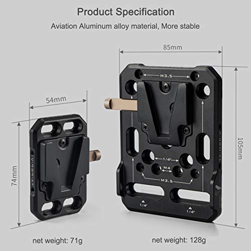 Tilta TA-MBP-K1-V Tiltaing Mini V-Mount Battery Plate + 15mm Rod Adapter (Big)