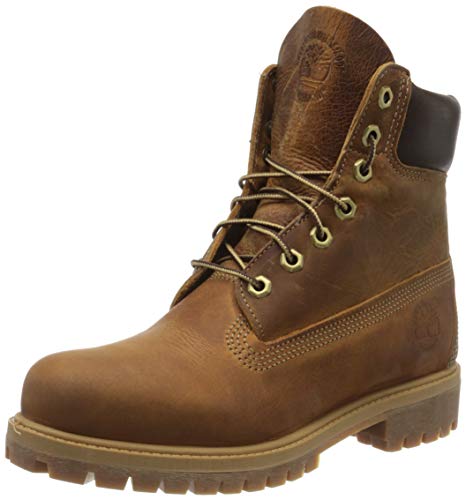 Timberland Heritage 6 Inch Premium Waterproof, Botas para Hombress, Marrón (Medium Brown Nubuck), 40 EU