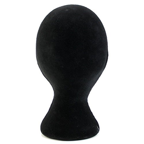 Tiptiper Modelo femenino de la cabeza de la espuma del maniquí Cabeza de molde pelucas gafas sombrero de visualización negro