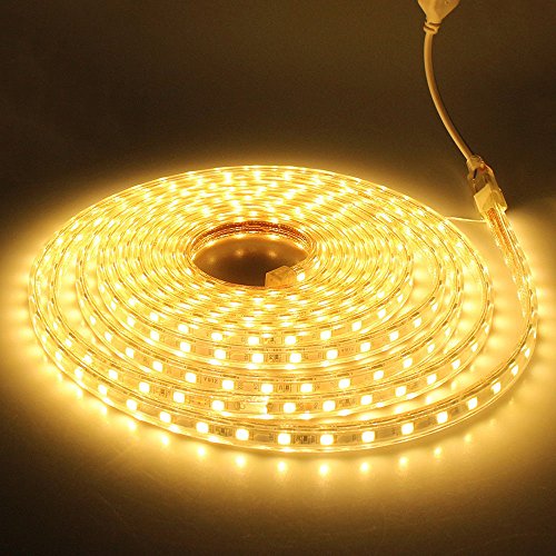 Tiras LED SMD5050 60 Led/m 220v 3000k Cálida (3 Metros) Ip65 Impermeable Con Enchufe ONSSI LED