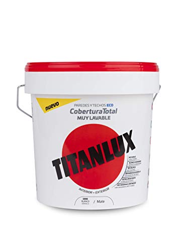 Titanlux - Pintura plástica Cobertura total, Blanco, 4L (ref. 06T100005)