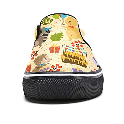 Tizorax Mocasines para tartas de cumpleaños y animales, para mujer y niña, de lona plana, color Multicolor, talla 40 EU