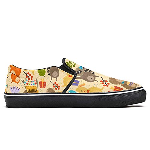 Tizorax Mocasines para tartas de cumpleaños y animales, para mujer y niña, de lona plana, color Multicolor, talla 40 EU