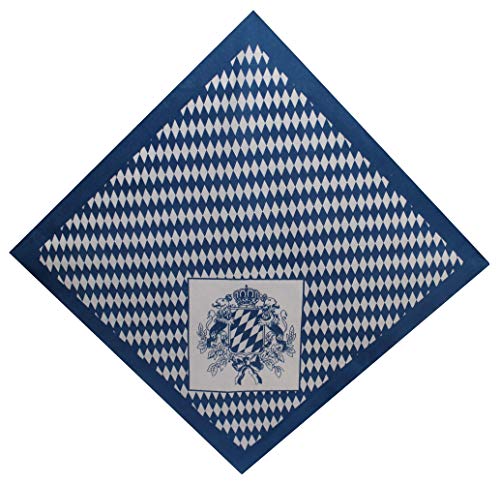 Tobeni 548 Bandana Head- Pañuelos para el Cuello de Tela 100% Algodón Unisex Color Logotipo de Bavaria Pequeño Tamaño 54 cm x 54 cm