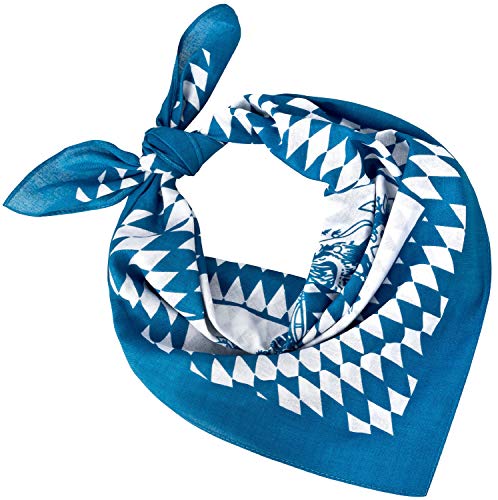 Tobeni 548 Bandana Head- Pañuelos para el Cuello de Tela 100% Algodón Unisex Color Logotipo de Bavaria Pequeño Tamaño 54 cm x 54 cm