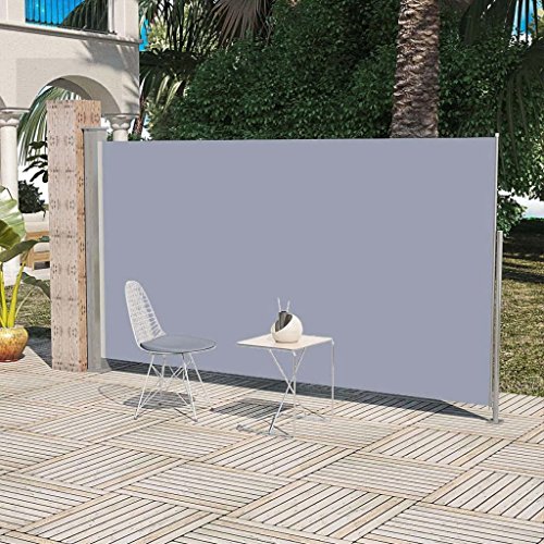 Toldo Lateral retráctil para Patio 160x300cm Terraza Exterior Gris Sombrilla Adecuado para jardín cafetería al Aire Libre