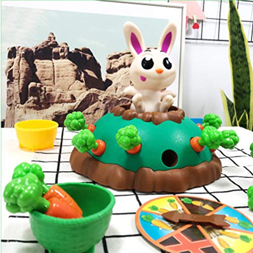 Tomaibaby Juego de Conejito Divertido Juego de Conejo de Zanahoria Juguete de Escritorio Animal Rábano para Fiesta de Pascua Juego de Broma de Interior para El Hogar Trucos Accesorios Color Variado