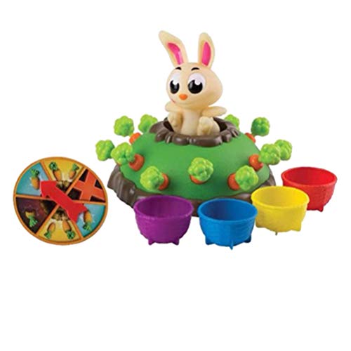 Tomaibaby Juego de Conejito Divertido Juego de Conejo de Zanahoria Juguete de Escritorio Animal Rábano para Fiesta de Pascua Juego de Broma de Interior para El Hogar Trucos Accesorios Color Variado