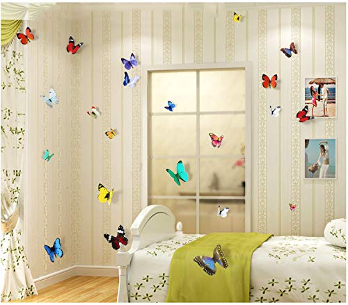 Tomkity 96 Adhesivos Mariposas 3D Decorativos para Pared