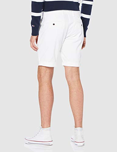 Tommy Hilfiger Scanton Pantalón Chino Corto Elegante y Veraniego, Blanco (Classic White), 32 para Hombre