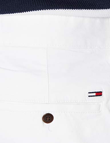 Tommy Hilfiger Scanton Pantalón Chino Corto Elegante y Veraniego, Blanco (Classic White), 32 para Hombre