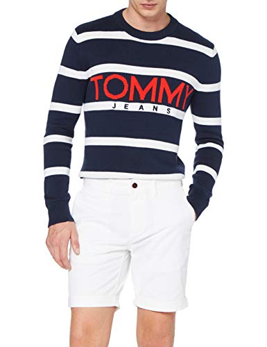 Tommy Hilfiger Scanton Pantalón Chino Corto Elegante y Veraniego, Blanco (Classic White), 32 para Hombre