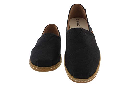 TOMS Men's Venice Collection Alpargata Black Heritage Canvas On Crepe 9 D US