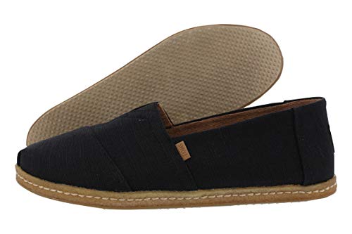 TOMS Men's Venice Collection Alpargata Black Heritage Canvas On Crepe 9 D US