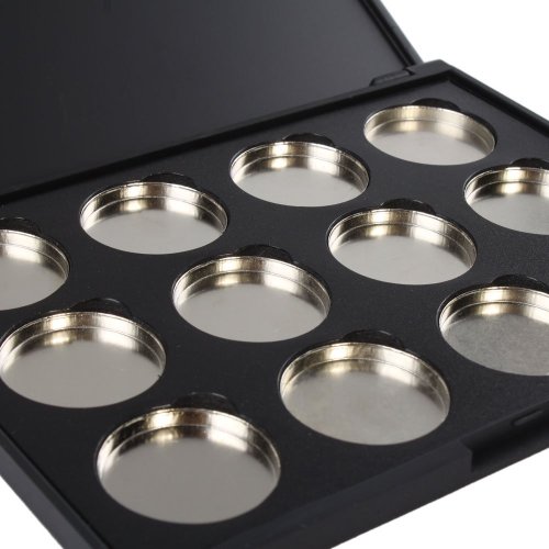 TOOGOO(R) Maquillaje cosmeticos vacios 12 piezas de aluminio magnetico de sombra de ojos paleta de sombra de ojos del pigmento Caja