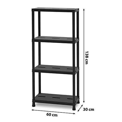 TOOMAX ESTANTERIA DE Resina 4 estantes hasta 125 KG 60x30x138