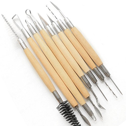 TooTaci35 PCS Herramientas de Arcilla Conjunto de herramientas para tallar cerámica - Incluye moldeadores de color de arcilla, herramientas de modelado y cuchillo de escultura de madera